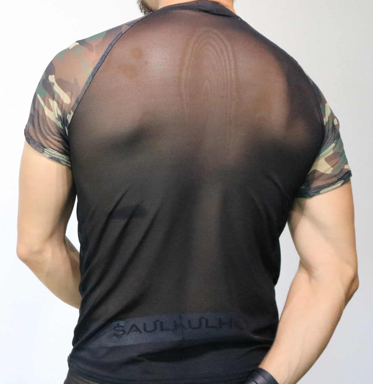 Saulho Camouflage/Black Mesh Short Sleeve T-Shirt